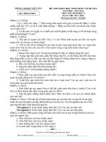 ĐỀ THI CHỌN HSG CẤP HUYỆN LỚP 8 VIỆT YÊN 20152016 MÔN SINH