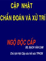 CẬP NHẬT CHẨN ĐOÁN VÀ XỬ TRÍ NGỘ ĐỘC CẤP