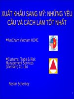 XUẤT KHẨU SANG MỸ: NHỮNG YÊU CẦU VÀ CÁCH LÀM TỐT NHẤT