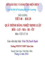 Bài Giảng Quá Trình Đẳng Nhiệt Định Luật Bôi – Lơ – Ma – Ri - Ốt