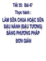 Thực Hành Làm Sữa Chua Hoặc Sữa Đậu Nành (Đậu Tương) Bằng Phương Pháp  Đơn Giản