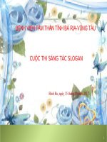 Cuộc Thi Sáng Tác Slogan (Bệnh Viện Tâm Thần Tỉnh Bà Rịa-Vũng Tàu)