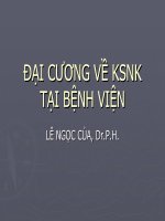 ĐẠI CƯƠNG VỀ KSNK TẠI BỆNH VIỆN