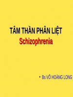 BÀI GIẢNG TÂM THẦN PHÂN LIỆT Schizophrenia