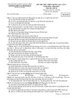 ĐỀ 04  _ĐỀ THI THỬ THPT QUỐC GIA 2017 MÔN GDCD THPT ĐỨC THỌHÀ TĨNH