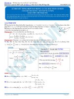 LÍ THUYẾT TỔNG HỢP DAO ĐỘNG và CÁC BÀI TOÁN CƠ BẢN   (TÀI LIỆU BÀI GIẢNG + BÀI TẬP TỰ LUYỆN)  GIÁO VIÊN: ĐỖ NGỌC HÀ