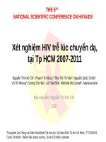 Xét nghiệm HIV trễ lúc chuyển dạ, tại Tp HCM