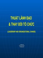 Thuật Lãnh Đạo & Thay Đổi Tổ Chức (Leadership And Organizational Change)