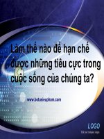 ĐỀ TÀI Những tiêu cực- Những vấn đề đặt ra với đô thị ở Tp. Hồ Chí Minh