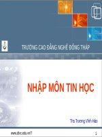 BÀI GIẢNG NHẬP MÔN TIN HỌC