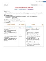 giáo án tiết anh 7 chương trình thí điểm unit 3 và 4