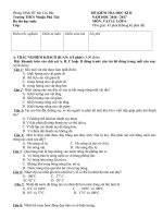 KIEM TRA HK II VẬT LÍ 6 NĂM HỌC 20162017