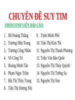 BÁO CÁO CHUYÊN ĐỀ SUY TIM