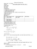 giáo án đại số 7 chương  hàm số  tra bai kiem tra hoc ky i 