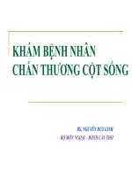 BÀI GIẢNG KHÁM BỆNH NHÂN CHẤN THƯƠNG CỘT SỐNG