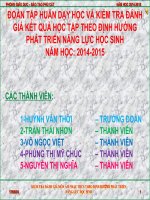 Đoàn Tập Huấn Dạy Học Và Kiểm Tra Đánh Giá Kết Quả Học Tập Theo Định Hướng Phát Triển Năng Lực Học Sinh