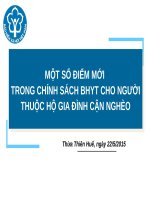 Một Số Điểm Mới Trong Chính Sách BHYT Cho Người Thuộc Hộ Gia Đình Cận Nghèo