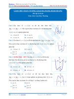 LÀM CHỦ TOÁN TƯƠNG GIAO BA DẠNG HÀM SỐ (P1)  Bài tập tự luyện  Giáo viên: Lưu Huy Thưởng  