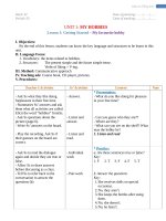 giáo án tiết anh 7 chương trình thí điểm unit 1 và 2