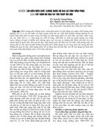 NGHIÊN cứu DIỄN BIẾN CHẤT LƯỢNG nước hồ đại lải TỈNH VĨNH PHÚC 