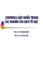BÀI GIẢNG GÂY NHIỄU TRONG CÁC NGHIÊN CỨU DỊCH TỄ HỌC