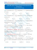 LÀM CHỦ TOÁN TƯƠNG GIAO BA DẠNG HÀM SỐ (P1)  Bài tập tự luyện  Giáo viên: Lưu Huy Thưởng  