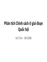 Phân tích Chính sách ở giai đoạn Quốc hội