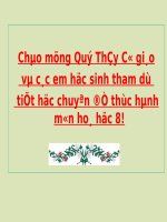 BÀI THỰC HÀNH: TÍNH CHẤT HOÁ HỌC CỦA NƯỚC