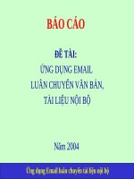 Đề Tài Ứng Dụng Email  Luân Chuyển Văn Bản,  Tài Liệu Nội Bộ