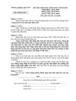 ĐỀ THI CHỌN HSG CẤP HUYỆN  VIỆT YÊN 20152016 MÔN SỬ 8