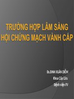TRƯỜNG HỢP LÂM SÀNGHỘI CHỨNG MẠCH VÀNH CẤP