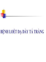 BÀI GIẢNG BỆNH LOÉT DẠ DÀY TÁ TRÀNG