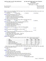ĐỀ THI THỬ THPT QUỐC GIA 2017 MÔN ĐỊA LÍ THPT MINH KHAI HÀ TĨNH MÃ ĐỀ : 007