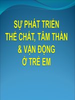 Sự Phát Triển Thể Chất, Tâm Thần & Vận Động Ở Trẻ Em