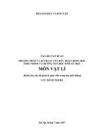 Tài liệu tập huấn PPDH và Tự học môn Vật lý