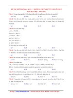 de thi thu thptqg mon hoa lan 1 truong thpt chuyen nguyen hue file word co loi giai 