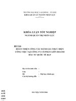 KHÓA LUẬN TỐT NGHIỆP_ ĐỀ TÀI: THỰC TRẠNG CÔNG TÁC ĐÁNH GIÁ THỰC HIỆN CÔNG VIỆC