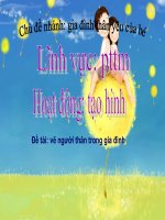 Bài giảng lớp Mầm chủ đề Trò chuyện về gia đình bé