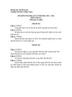 Đề kiểm tra học kì 2 môn giáo dục công dân 6 