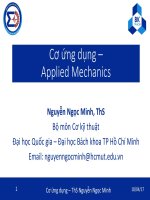 Bài tập lớn Cơ ứng dụng ĐH BK TPHCM