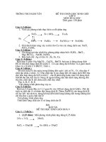 De thi HSG cap truong mon Hoa 9  Vong 1