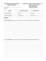 DE THI HOC KI II CN 6 co ma tran CÔNG NGHỆ 6