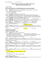 Phân dạng các câu hỏi trong đề thi ôn thi thpt quốc gia môn Hoá