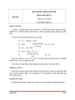 Đề và đáp án thi HSG Lớp 9 môn Hoá