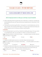 Cách làm bài điền từ trong tiếng anh