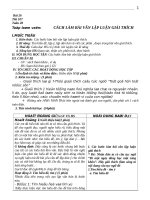 Cách làm bài văn lập luận giải thích 