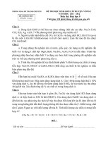 Đề và đáp án thi HSG Lớp 9 môn Hoá vòng 1 2011-2012