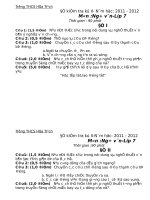 đề kiểm tra học kì 2 môn ngữ văn 7 