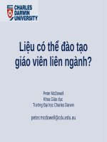 Liệu có thể đào tạo giáo viên liên ngành?
