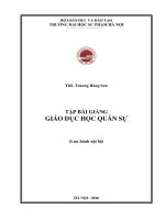 Tập bài giảng giáo dục học quân sự 